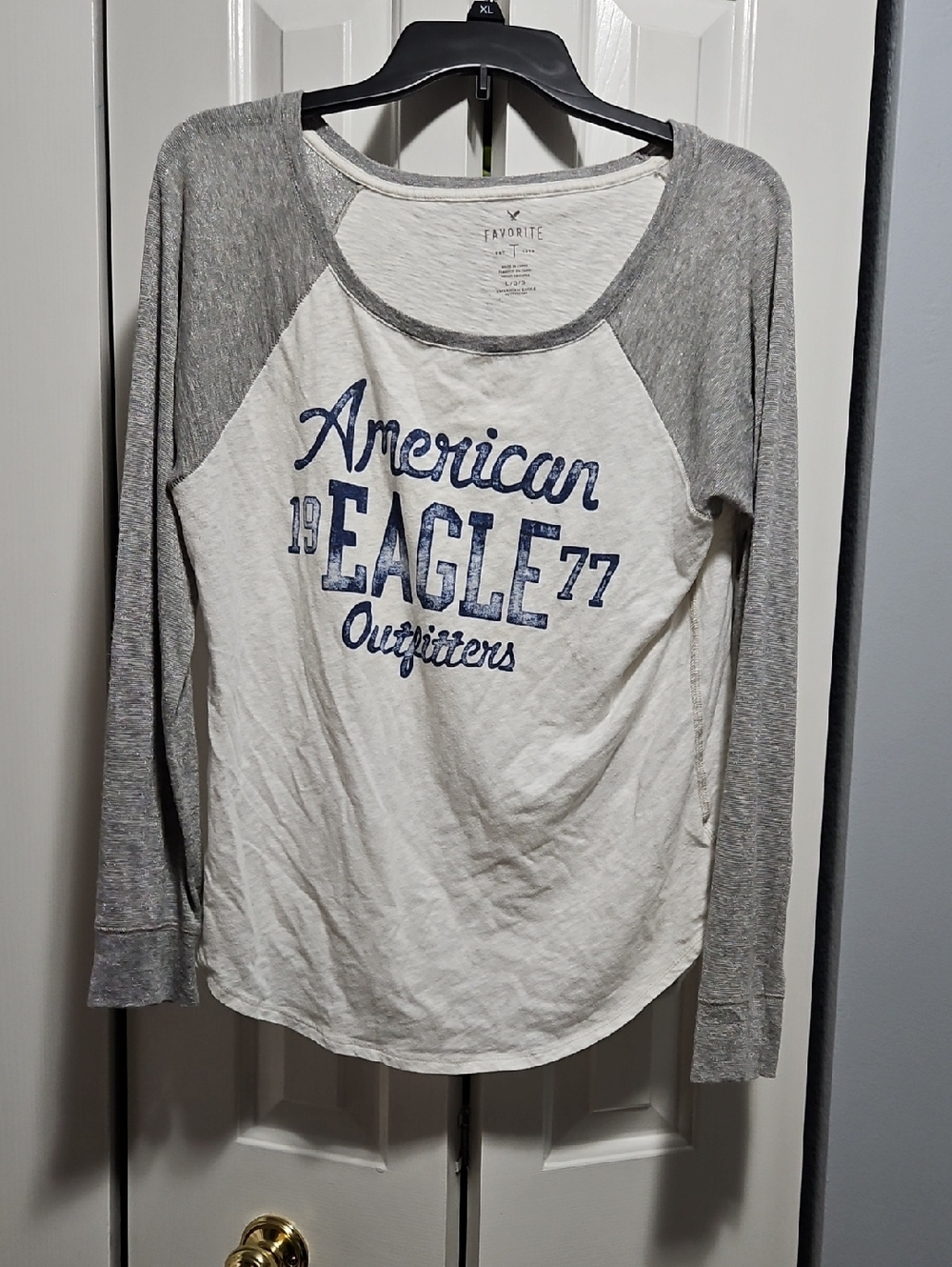 Y2k Sheer Shimmer American Eagle Tee